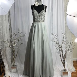 Gorgeous top sliver bedding prom dress
